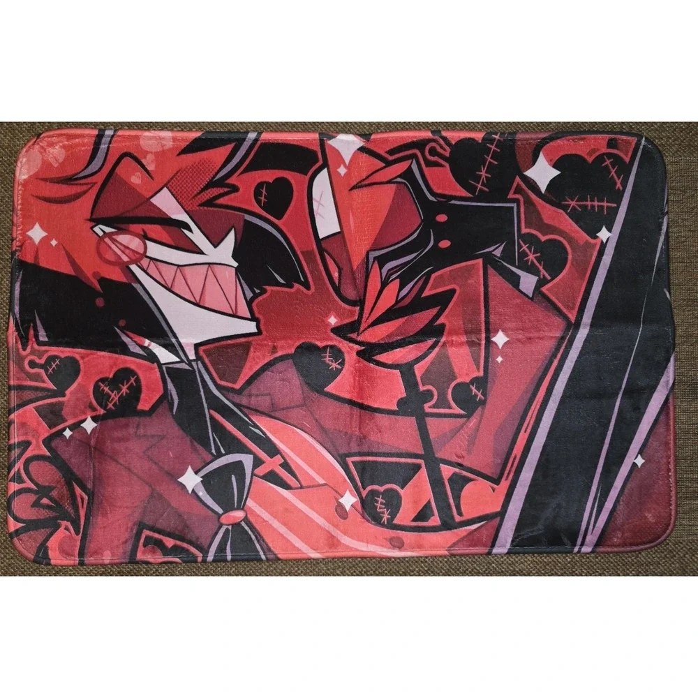 Alastor FLOOR Mat Desk Rug Matches Hazbin Hotel Pin-Up Alastor Valentine's 2024